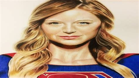 Drawing Supergirl Using Colored Pencils Timelapse Colored Pencils Color Supergirl