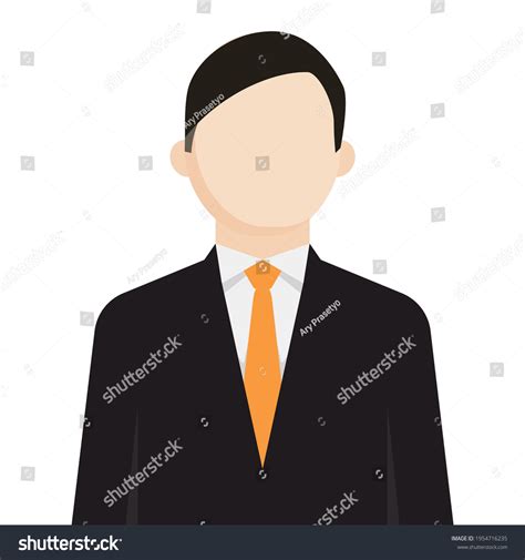 Faceless Male Avatar Wearing Formal Suit Stock Vector Royalty Free