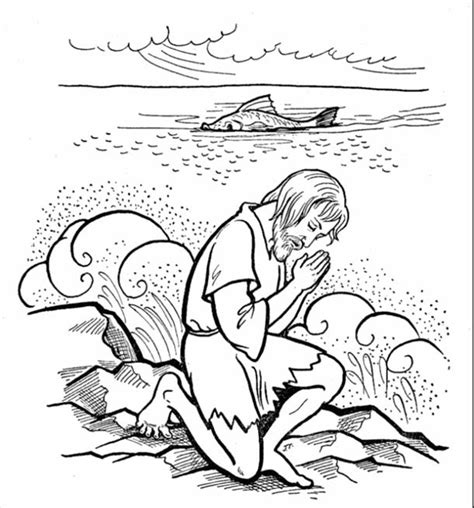 Free printable jonah and the whale coloring pages for kids. Jonah, Lesson 2: In the Bottom of a Boat, Praying, by Lisa ...
