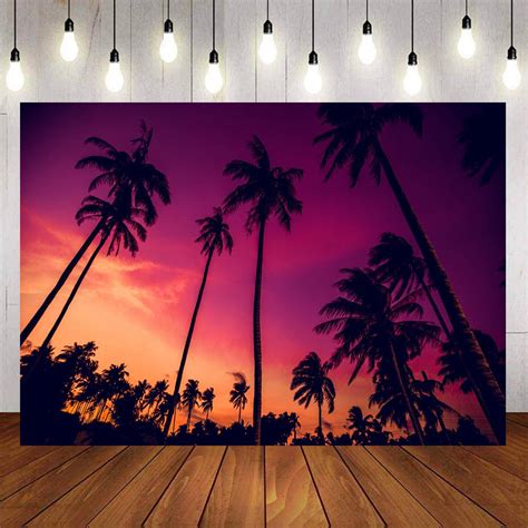 Hawaii Luau Photography Backdrops Tropical Sunset Holiday Background B