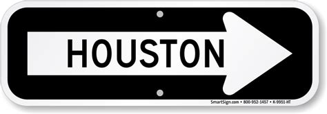 Houston City Direction Sign Usa Traffic Direction Sign