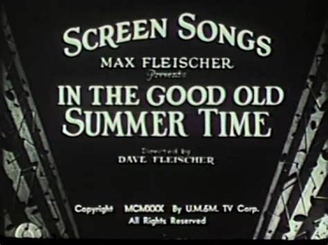 In The Good Old Summer Time 1930