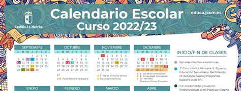 Este Es El Calendario Escolar 202223 Festivos Inicio Y Fin Del Curso La Voz Del Tajo