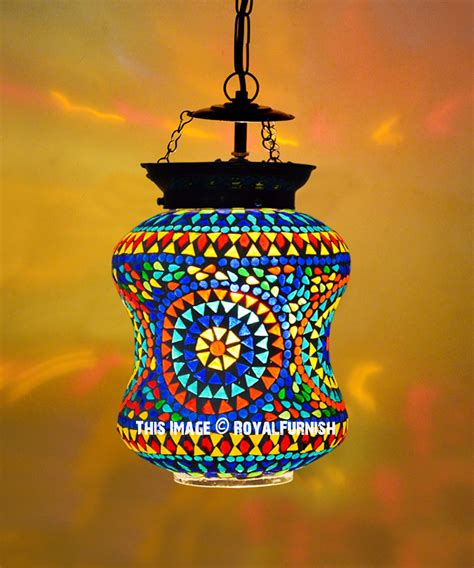 Turkish Mosaic Glass Pendant Lantern For Home Decoration Royalfurnish Com