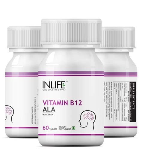 T., toe, t., pe, h., and nyunt, k. Inlife Vitamin B12 1500mcg with ALA Tablets 60 no.s ...