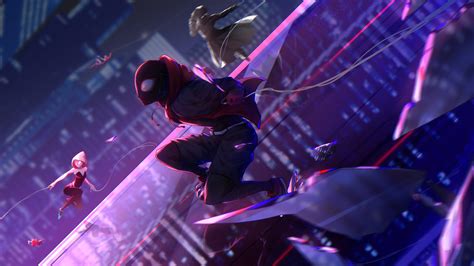 Miles Morales Spiderman Into The Spider Verse Wallpaper X Spiderman Into The Spiderverse