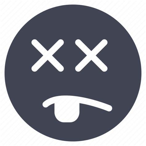 Dead Death Emoji Emoticon Smiley Icon