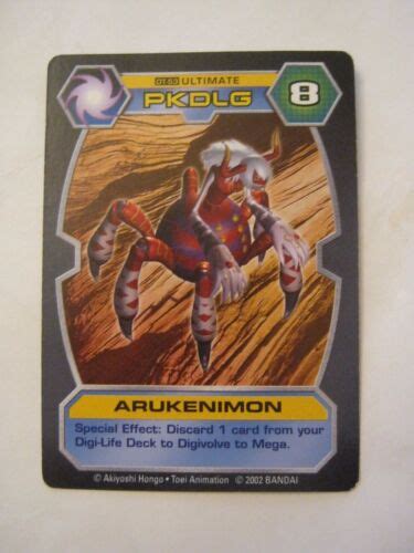 Digimon D Tector Arukenimon 8 Dt 53 Ultimate Game Card Vg 011 40