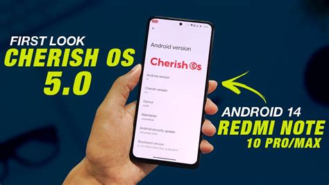 First Look Cherish Os 50 For Redmi Note 10 Promax Android 14 Bugs