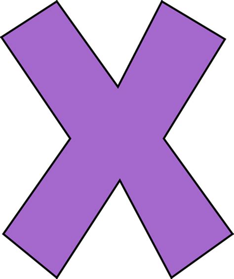 Purple Letter X Clip Art Purple Letter X Image