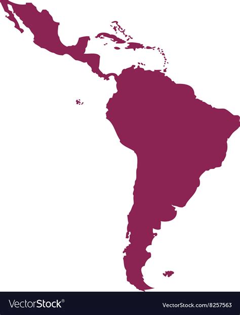Latin America Map Royalty Free Vector Image Vectorstock