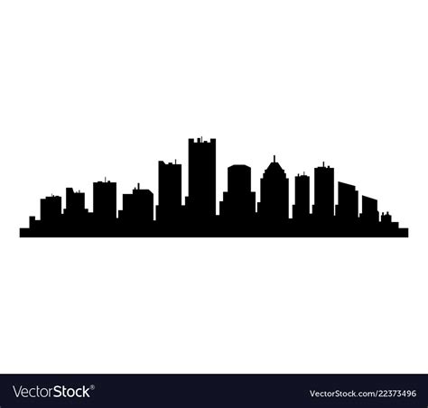 Detroit Skyline Royalty Free Vector Image Vectorstock