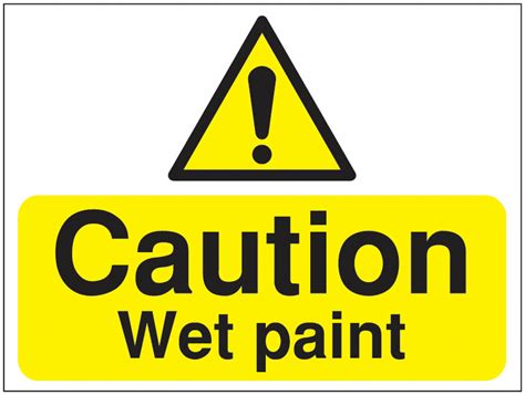 Highly Visible Wet Paint Site Warning Sign Safetyshop