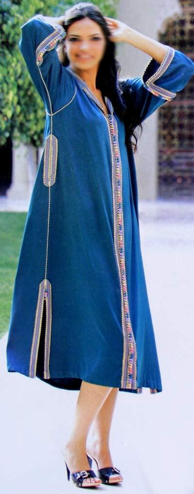 Djellaba Bleu Djellaba Marocaine Haute Couture Caftan Marocain