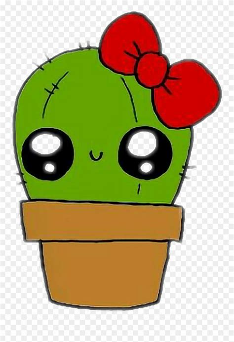 Download Kaktus Sticker Kawaii Cute Easy Drawings Clipart 3430287