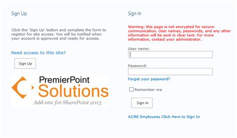 Premierpoint Solutions Team Blog Customizing Sharepoint Log In For