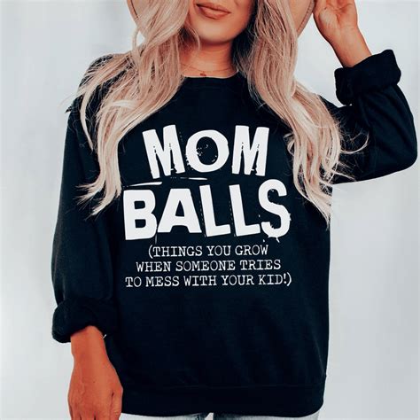 Mom Balls Sweatshirt Peachy Sunday