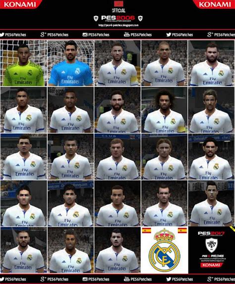 Ultigamerz Pes 6 Real Madrid 2017 Full Face Pack