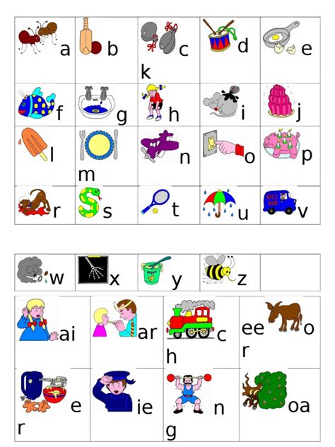 Listen to the 42 letter sounds of jolly phonics, spoken in british english. Jolly Phonics Sound Card1