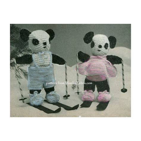 Toy Panda Knitting Pattern Pdf 529 From Toypatternland By Etsy Uk