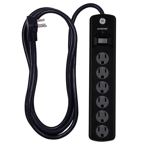 6 Outlet Surge Protector 8 Ft Extension Cord Power Strip 1300 Joules