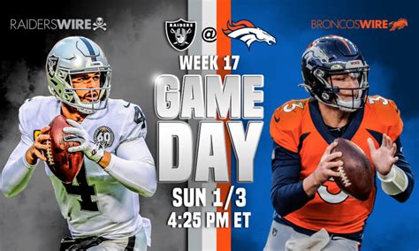 Denver Broncos Vs Las Vegas Raiders Live Updates For Nfl Week 17