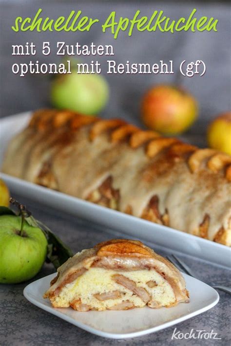 Das biskuit wird gebacken und anschließend werden mehrere schichten an fruchtcreme, obers, bananen und biskotten aufgelegt. Apfelkuchen mal anders - mit 5 Zutaten - ohne ...
