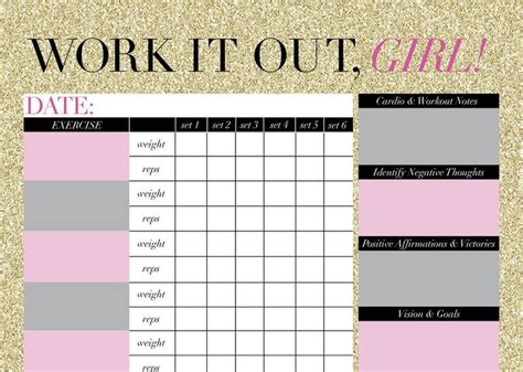 Printable Workout Calendar Cute Workout Calendar Printable Workout