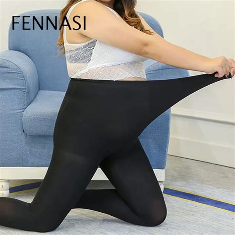 fennasi spring autumn women plus size tights thick high elasticity black sexy pantyhose women