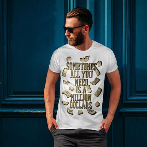 Wellcoda Million Dollars Mens T Shirt Money Helps Graphic Design Printed Tee Ebay