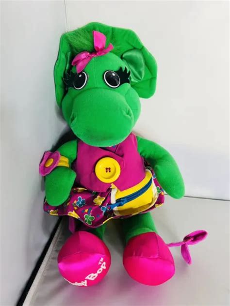 Barney Playskool Baby Bop Talk N Dress Plush 71246 Green Triceratops