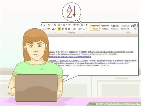 I am typing a text of items which should be put in alphabetical order. How to Alphabetize a Bibliography: 14 Steps (with Pictures)