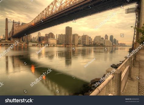 Queensboro Bridge Spanning The East River In New York City Stock Photo
