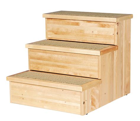En las afueras de la ciudad. Wood Pet Stairs with Hidden Storage • hauspanther