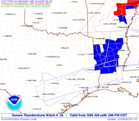 Either of these is not true. Storm Prediction Center Severe Thunderstorm Watch 25