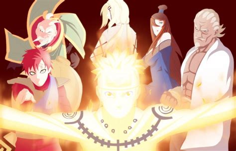 Los Cinco Kages Y Naruto Naruto Mei Terumi Onoki Modo Bijuu