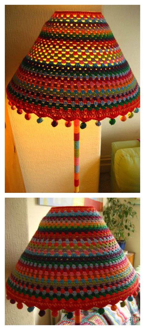 Update modern light fixtures with chic lamp shades to tie the room together. Crochet Lampshade Free Patterns and Ideas | Crochet lamp, Crochet lampshade, Crochet furniture