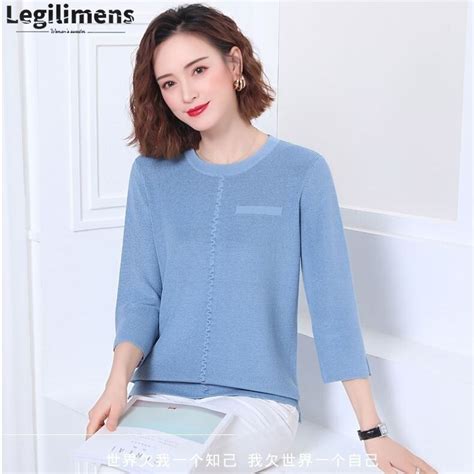 Legilimens Spring New Women S Ice Silk Thin Loose Large Size Short Top