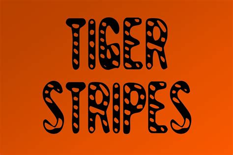 Tiger Stripes Font By Denestudios Creative Fabrica