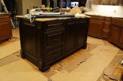 Padilla solid bronze cabinet pull. oil rubbed bronze hardware on darker cabinets?