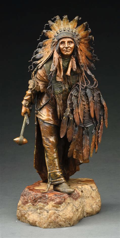 Carl Kauba Bronze Sculpture Of Native American Auctions And Price Archive