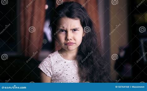 Teen Girl Child Is Angry Unhappy Angry Emotions Stock Footage Video