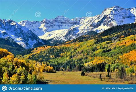 Colorado San Juan Mountains In The Fall Stock Photo Image Of Golden