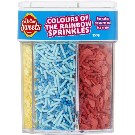 Dollar Sweets Colours Of The Rainbow Sprinkles 159g Woolworths