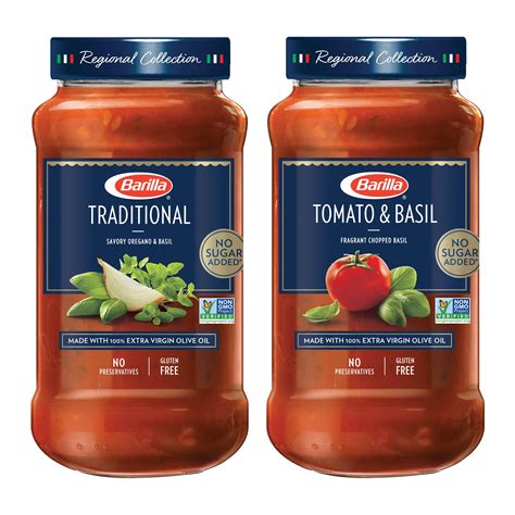 Buy Barilla Premium Pasta Sauce Variety Pack Tomato And Basil And