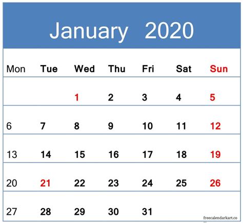 Jan 2020 Calendar Printable Planner Latest Printable Calendar And Template