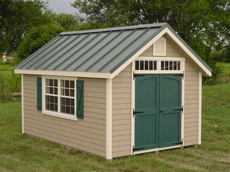 This English Garden Shed Features Our Standing Seam Metal Roofing