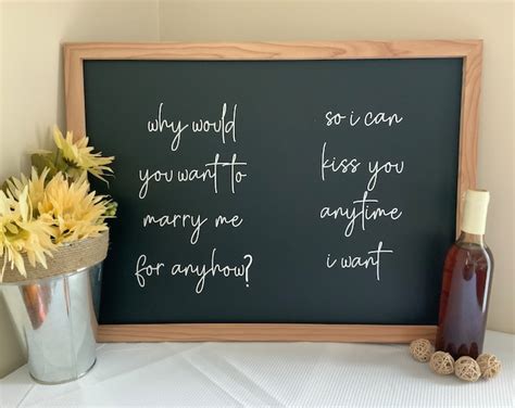 Why Would You Wanna Marry Me For Anyhow So I Can Kiss You Etsy