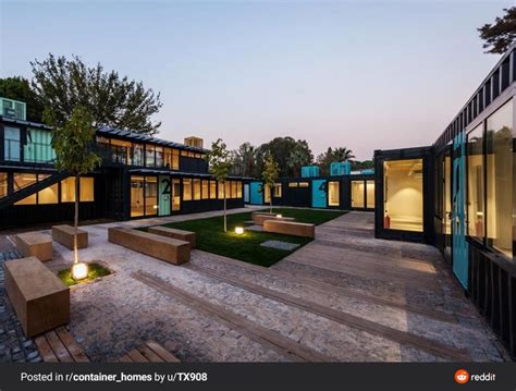 Shipping Container Courtyard Container House Design Container