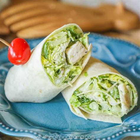 Pesto Chicken Caesar Wrap Recipe The Pinning Mama